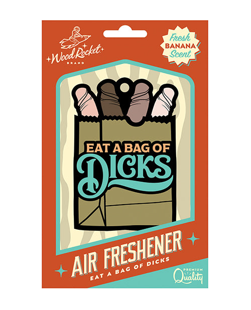 Wood Rocket VAF-003 Eat A Bag Of Dicks Air Freshener, Banana Scent