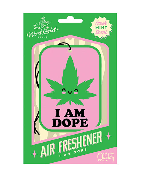 Wood Rocket VAF-017 I Am Dope Air Freshener, Fresh Mint, Pink