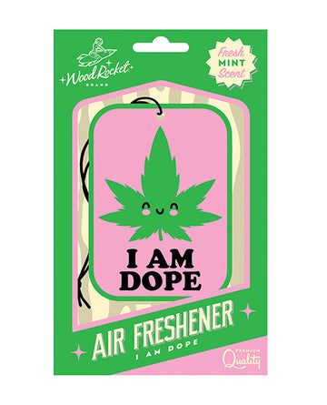 Wood Rocket VAF-017 I Am Dope Air Freshener, Fresh Mint, Pink