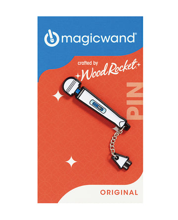Wood Rocket VBR-003 Magic Wand Pin with Chain, Soft Enamel, 2.5-Inch