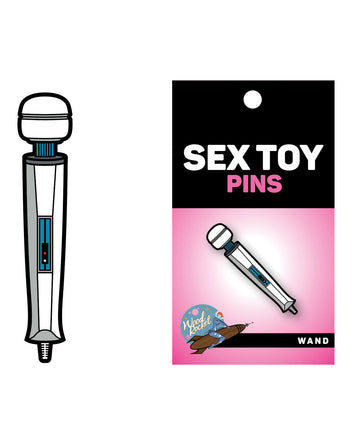 Wood Rocket EPT-006 Sex Toy Wand Pin, White Soft Enamel