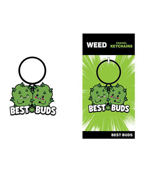 Wood Rocket KEY-015 Best Buds Keychain, Green