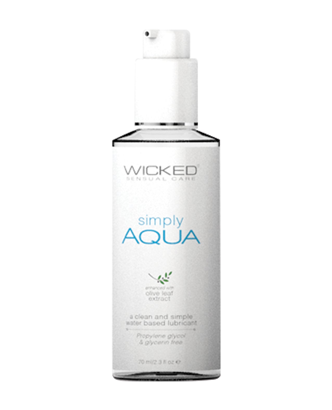 Wicked Sensual Care 91102 Simply Aqua Waterbased Lubricant, 2.3 oz