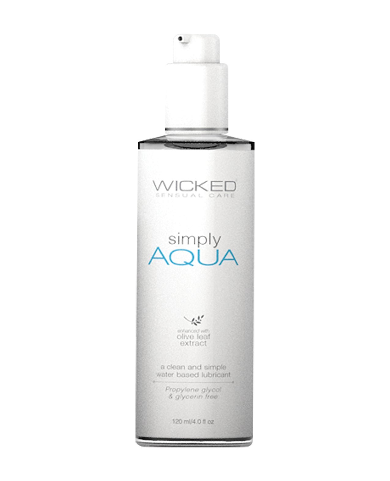 Wicked Sensual Care Simply Aqua Waterbased Lubricant, 4 oz