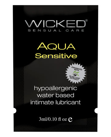 Wicked Sensual Care Aqua Sensitive Water Based Lubricant, Hypoallergenic