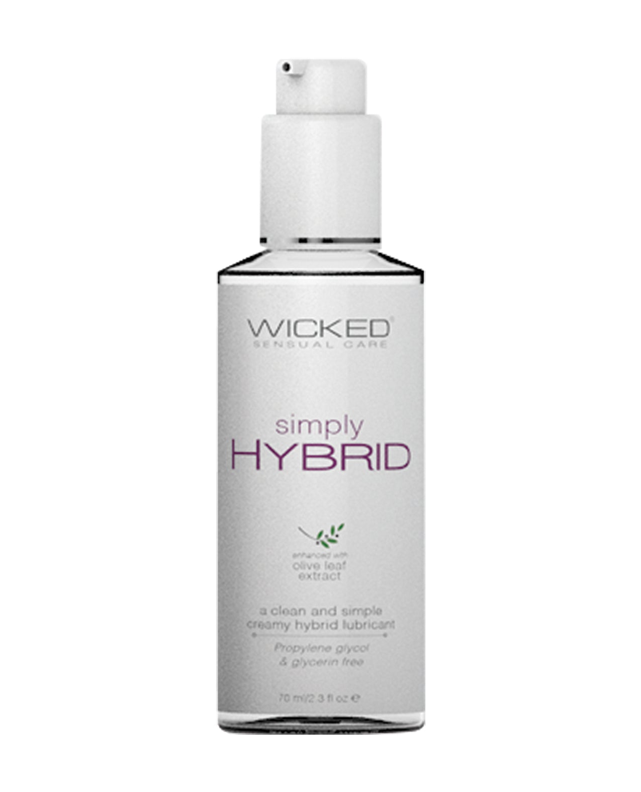 Wicked Sensual Care 91202 Simply Hybrid Lubricant, 2.3 oz, Hybrid Blend