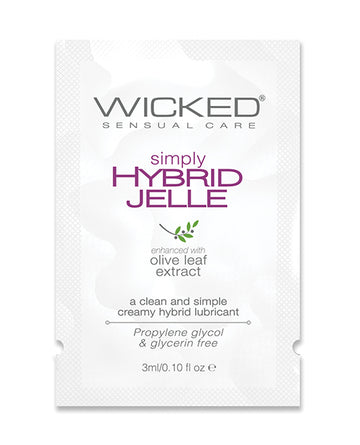 Wicked Sensual Care 91210 Simply Hybrid Jelle Lubricant, .1 oz
