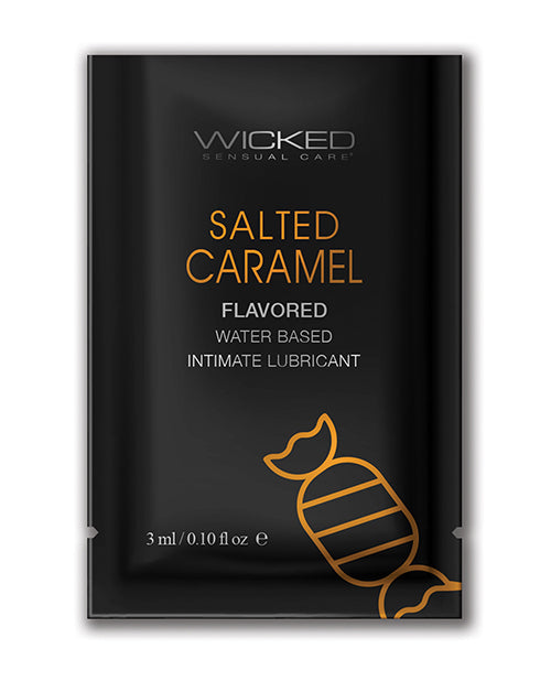 Wicked Sensual Care 90320 Aqua Waterbased Lubricant, Salted Caramel, 0.1 oz