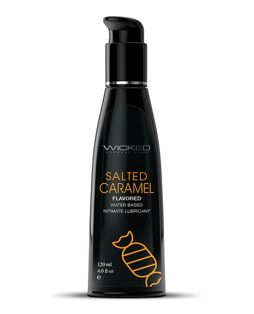 Wicked Sensual Care 90324 Aqua Waterbased Lubricant, 4 oz Salted Caramel