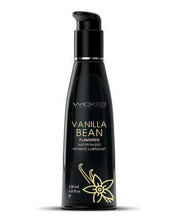 Wicked Sensual Care 90334 Aqua Waterbased Lubricant - Vanilla Bean, 4 oz