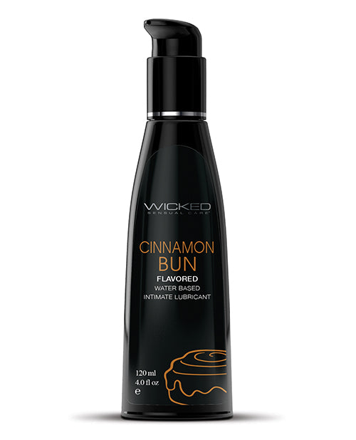 Wicked Sensual Care 90344 Aqua Waterbased Lubricant, 4 oz Cinnamon Bun
