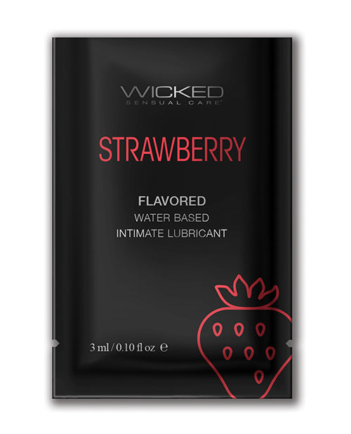 Wicked Sensual Care 90410 Waterbased Lubricant, Strawberry, .1 oz