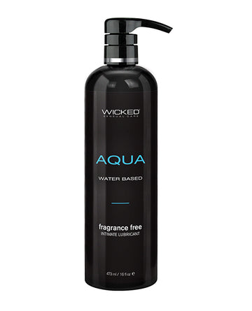 Wicked Sensual Care 90116 Aqua Waterbased Lubricant, 16 oz Unscented