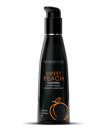 Wicked Sensual Care 90384 Waterbased Lubricant, 4 oz Sweet Peach