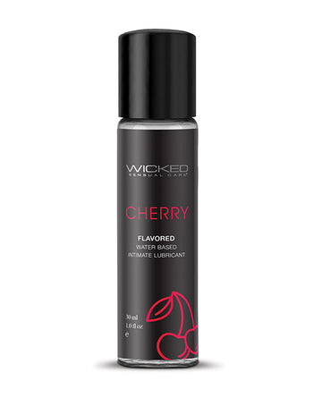Wicked Sensual Care 90431 Aqua Water Based Lubricant, Cherry Flavor, 1 oz