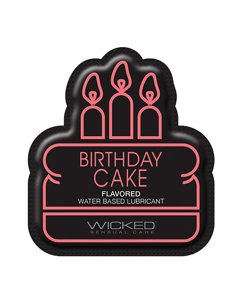 Wicked Sensual Care 90440 Water Based Lubricant, Birthday Cake, .1 oz
