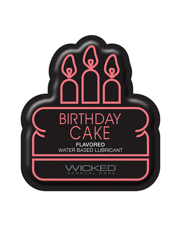 Wicked Sensual Care 90440 Water Based Lubricant, Birthday Cake, .1 oz