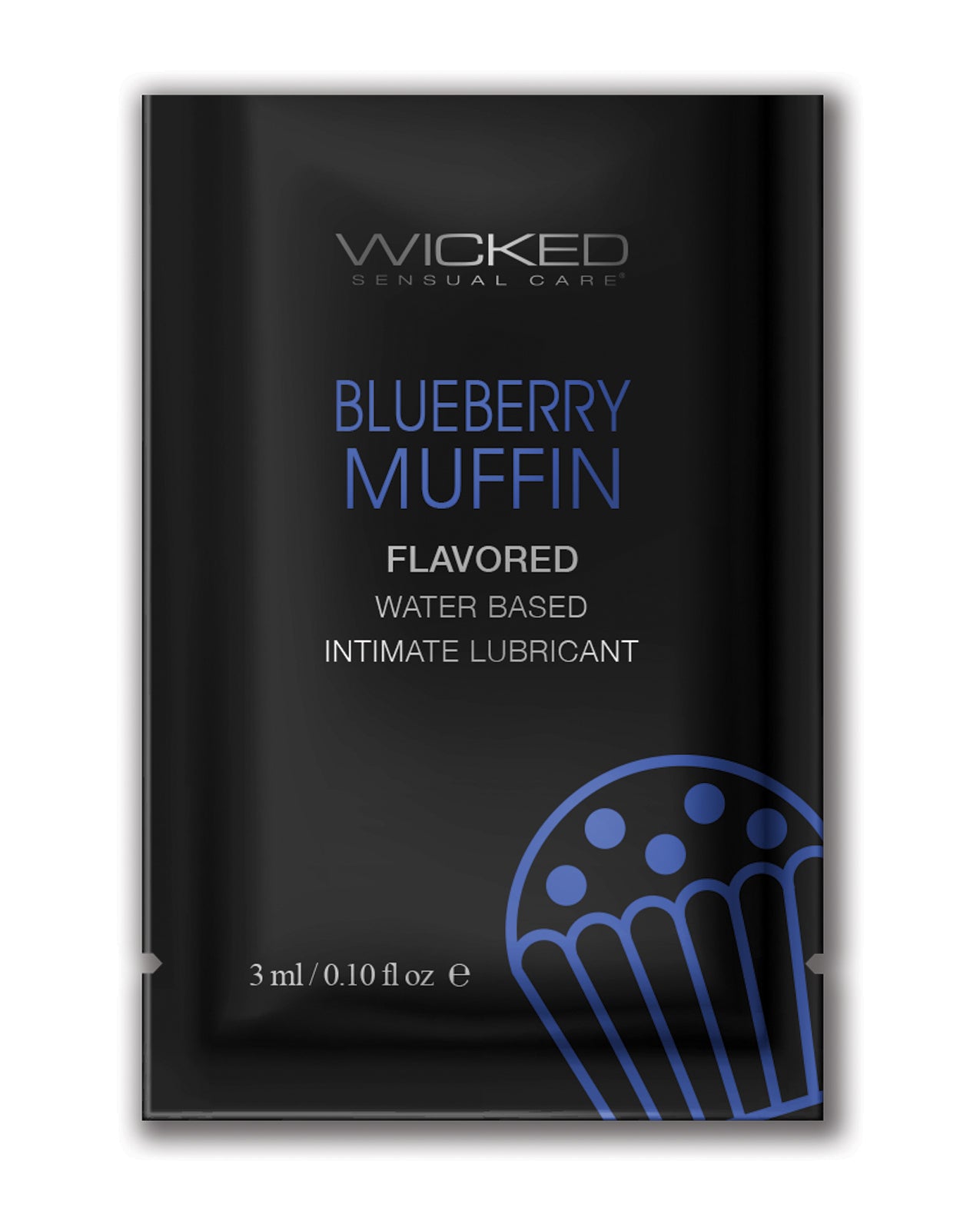 Wicked Sensual Care 90450 Water Based Lubricant, Blueberry Muffin Flavor