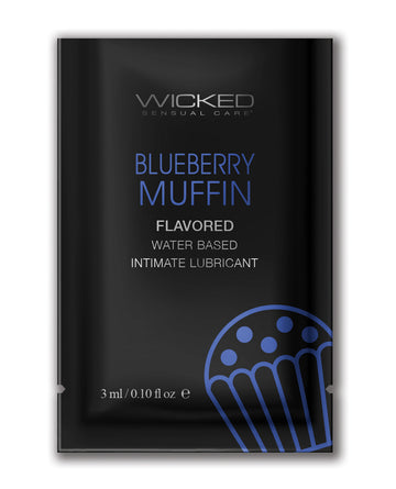 Wicked Sensual Care 90450 Water Based Lubricant, Blueberry Muffin Flavor