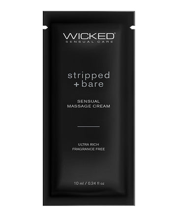 Wicked Sensual Care 90940 Stripped & Bare Massage Cream, 0.34 oz
