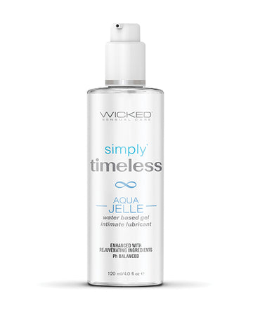Wicked Sensual Care 91305 Simply Timeless Aqua Jelle Lubricant, 4 oz