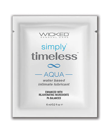 Wicked Sensual Care 91350 Simply Timeless Aqua Water Based Lubricant, 0.2 oz