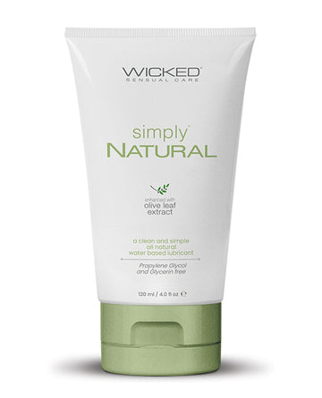 Wicked Sensual Care 91404 Simply Natural Water Based Lubricant, 4 oz