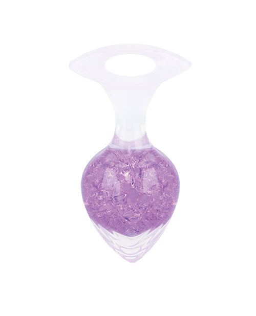 Wholesale X Distribution Pe-1024-SM-Purple Luxe Prism Small Plug, Glass Silicone