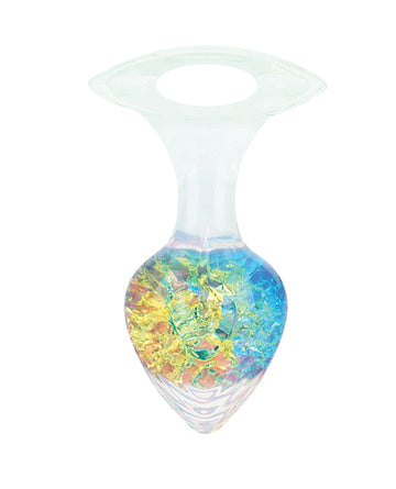 Wholesale X Distribution Pe-1025-MD-Rainbow Luxe Prism Plug, Glass/Silicone