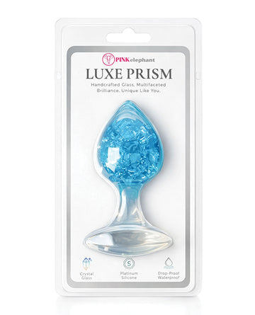 Eldorado Luxe Prism Large Plug, Platinum Silicone & Crystal Glass