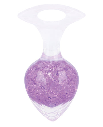 Wholesale X Distribution Large Purple Glass & Silicone Plug