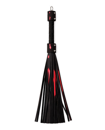 Heat Tease Flogger, Heat-Reactive for Dynamic Play – Black/Pink