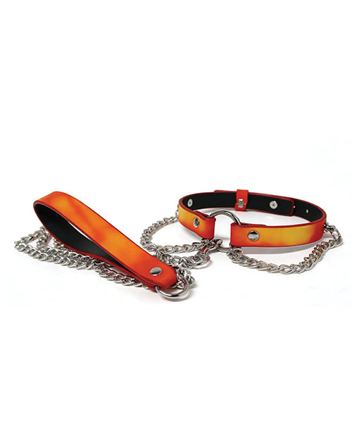 Wholesale X Distribution PE-2005 Heat Tease Collar, Red/Yellow