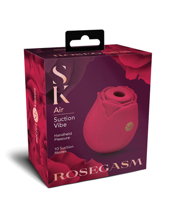 Xgen Secret Kisses Rosegasm Air Suction Clitoral Vibrator - Red