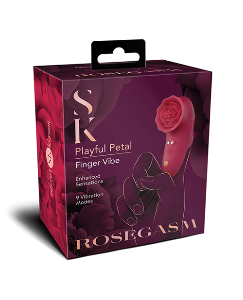 Xgen SK1047 Rosegasm Finger Vibe, Red, Silicone, 9 Modes