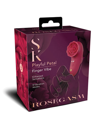 Xgen SK1047 Rosegasm Finger Vibe, Red, Silicone, 9 Modes