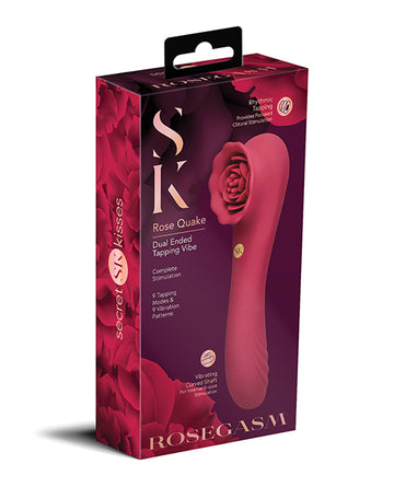 Xgen SK1048 Rosegasm Rose Quake Dual Ended Vibe, Silicone