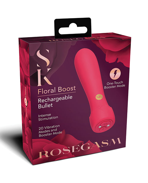 Xgen SK1050 Secret Kisses Rosegasm Floral Boost Bullet, Vibrating, 20 Modes