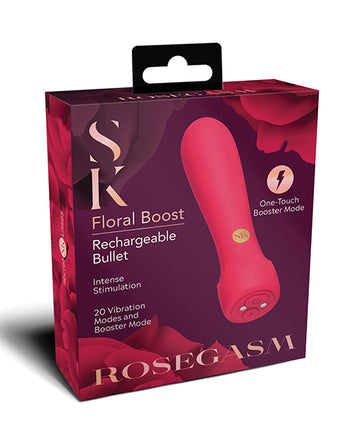 Xgen SK1050 Secret Kisses Rosegasm Floral Boost Bullet, Vibrating, 20 Modes