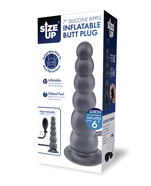 Xgen SU109 Size Up 7 Inch Silicone Ripple Inflatable Butt Plug