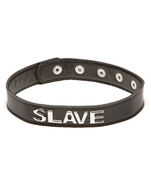 Allure Lingerie 2029 XPlay Talk Dirty to Me Collar, Black Genuine Leather