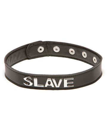 Allure Lingerie 2029 XPlay Talk Dirty to Me Collar, Black Genuine Leather