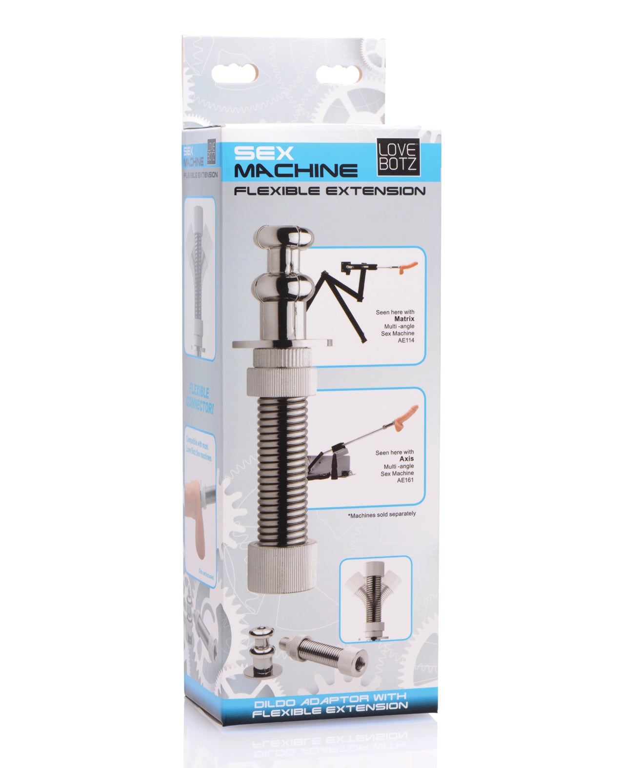 LoveBotz Sex Machine Flexible Extension, 3.5" Reach with Vacuum-Lock