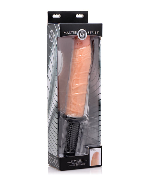 XR, LLC AF375 Master Series Onslaught XL Vibrating Dildo Thruster, 9"