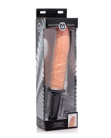XR, LLC AF375 Master Series Onslaught XL Vibrating Dildo Thruster, 9"