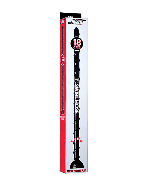 XR, LLC Swirl Hose Dildo, 18" Long, Black, Phthalate-Free