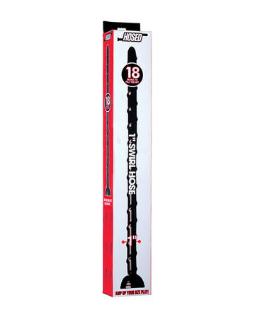 XR, LLC Swirl Hose Dildo, 18" Long, Black, Phthalate-Free