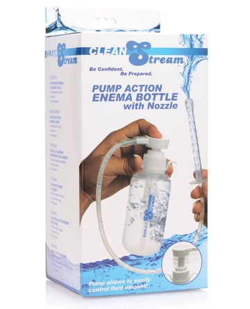 CleanStream Pump Action Enema Bottle with Nozzle, 300mL