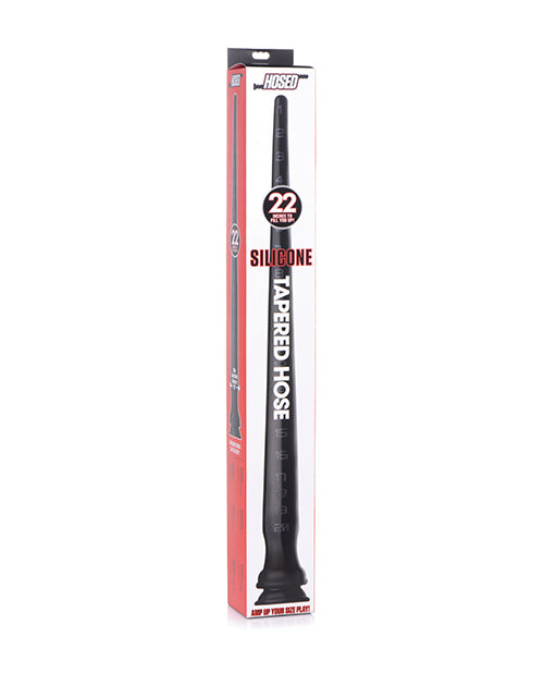 XR Brands Hosed Silicone Tapered Hose, Large 22" - Black