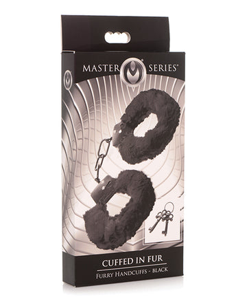 XR, LLC AG937-Black Master Series Furry Handcuffs, Black, Adjustable (4.5-7")